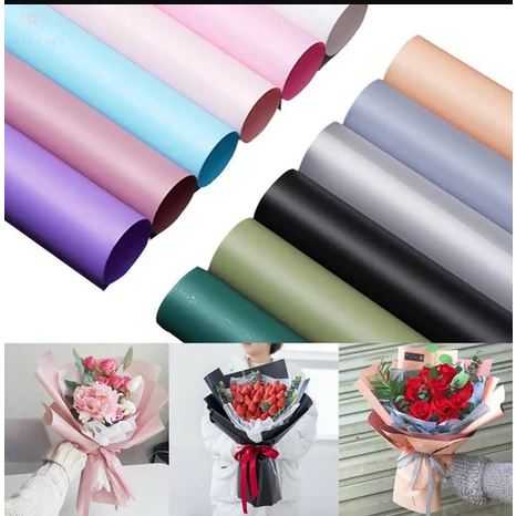Cellophane Paper Flower Wrapping Kertas Bouquet Buket Bunga Polos