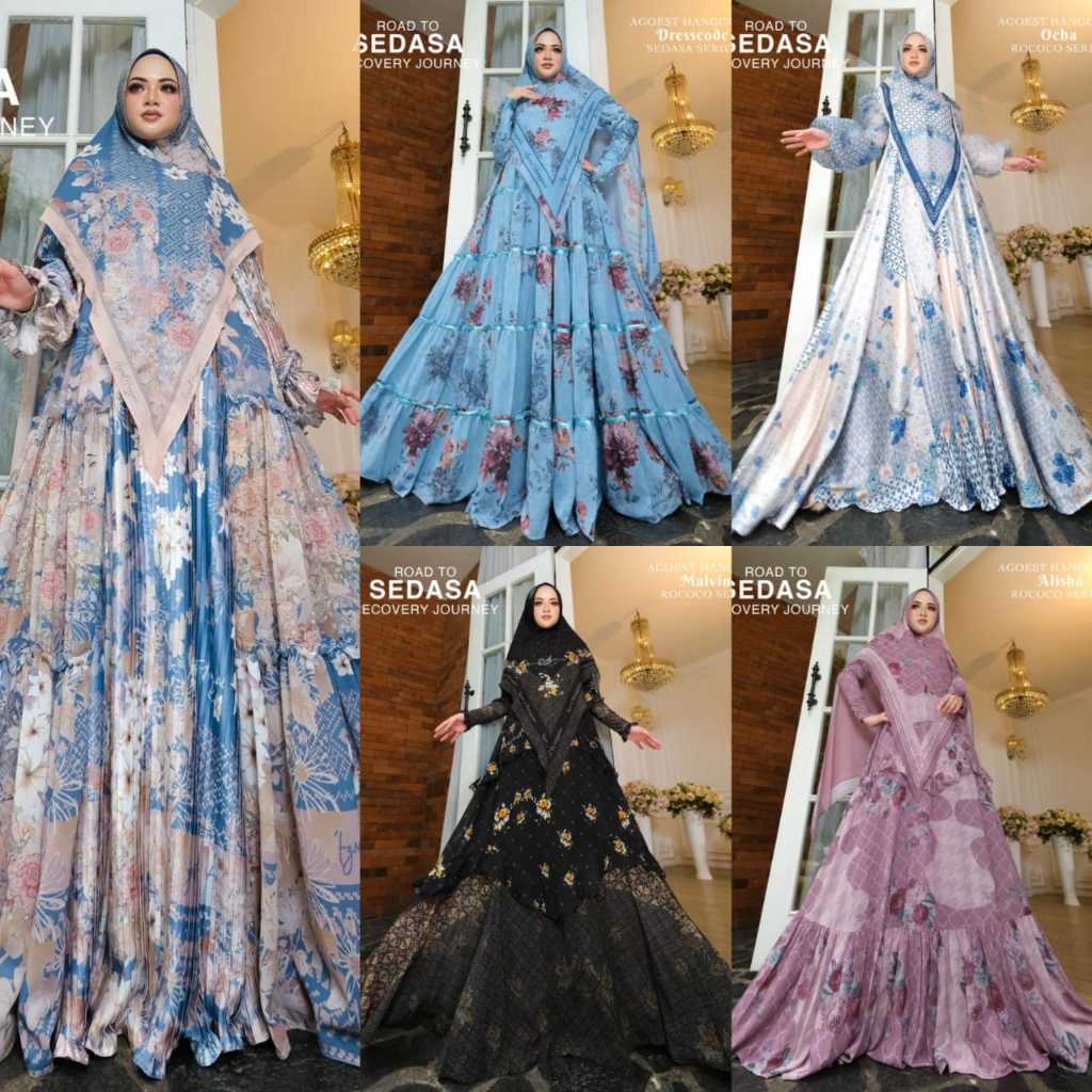 ORIGINAL Gamis Syari SEDASA BY Agoest Hanggono - Syar'i Terbaru Realpic ORI 100%