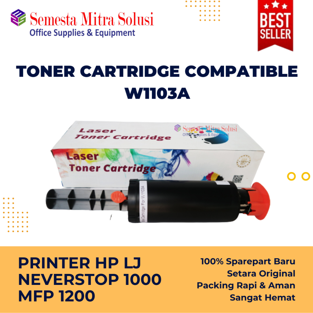 TONER CARTRIDGE COMPATIBLE  W1103A 103A-HP Laser NeverStop 1000 MFP 1200