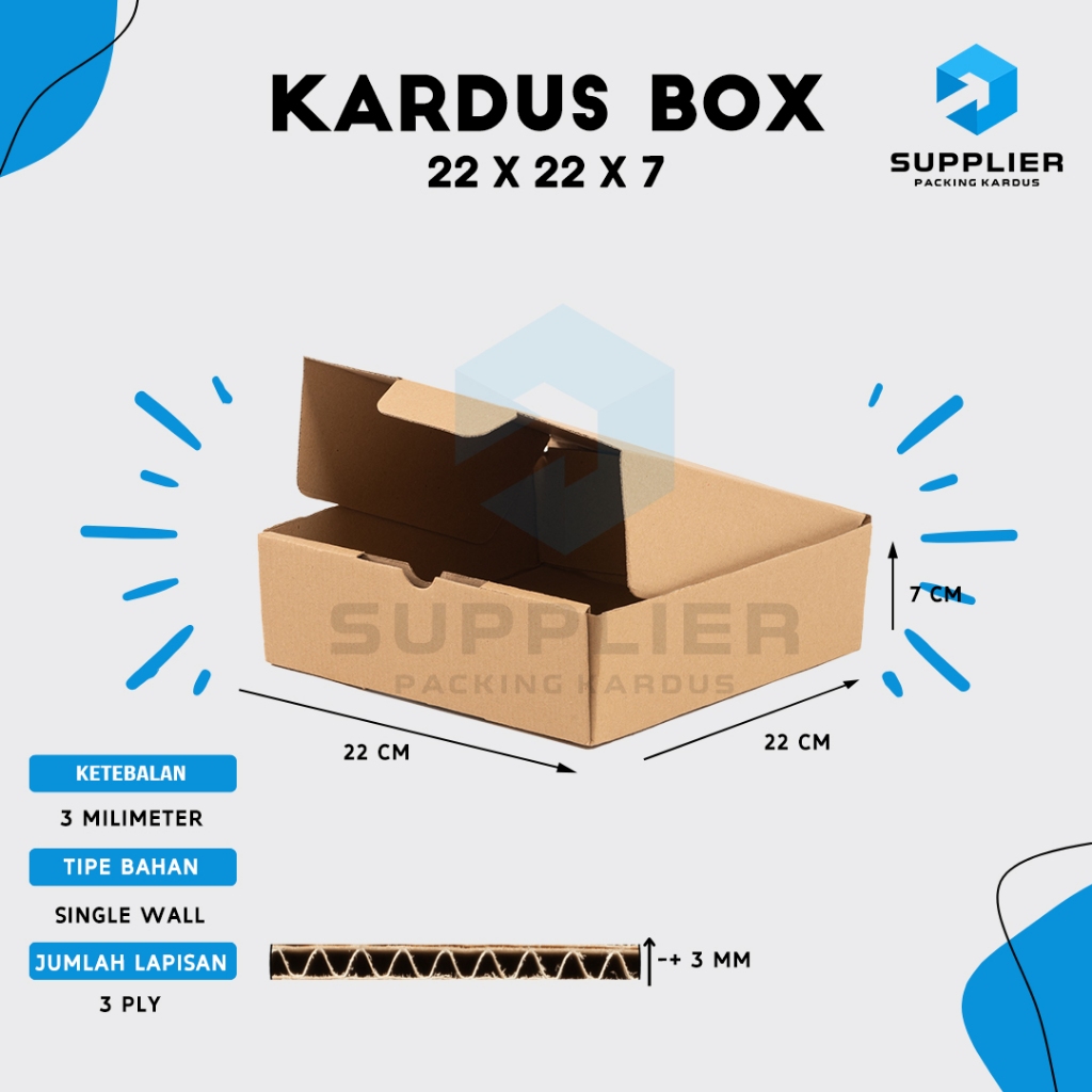 

Kardus Diecut 22x22x7 Packaging Hampers Polos