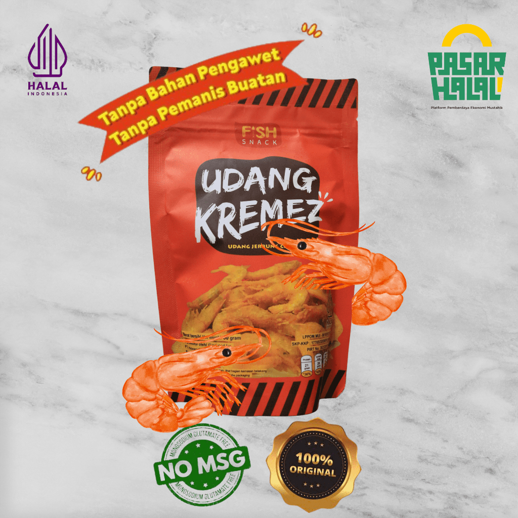 

Keripik Renyah Gurih Udang Kremez Snack Udang Crispy Asli Khas Bogor