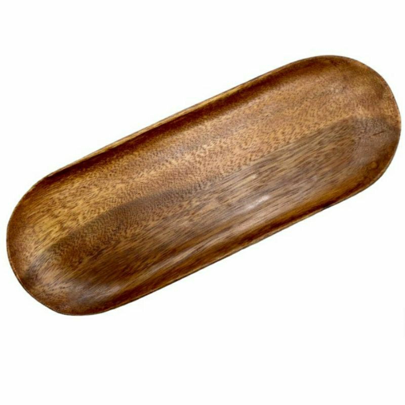 Piring Kayu Oval Besar Sedang Kecil