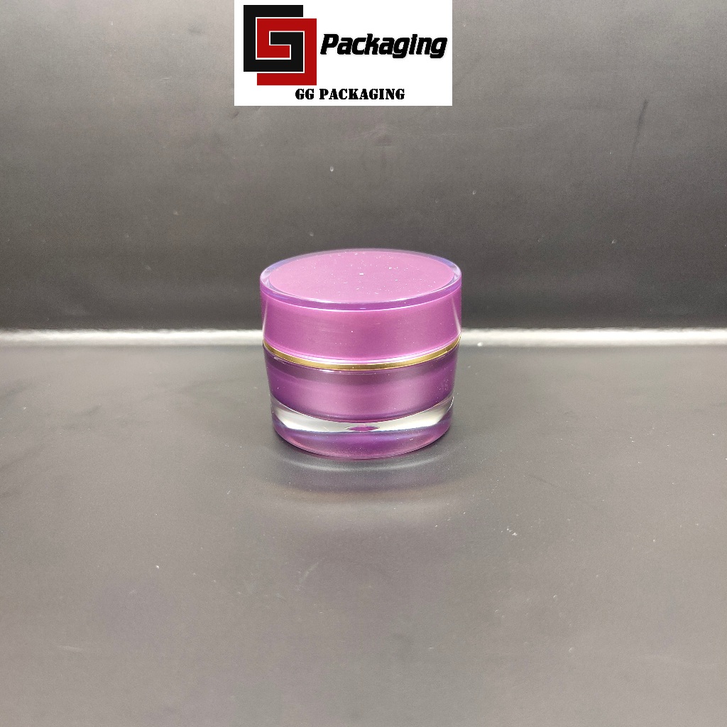 Retail 10gr Pot cream acrylic jar / 10 gr pot akrilik Purple / Ungu
