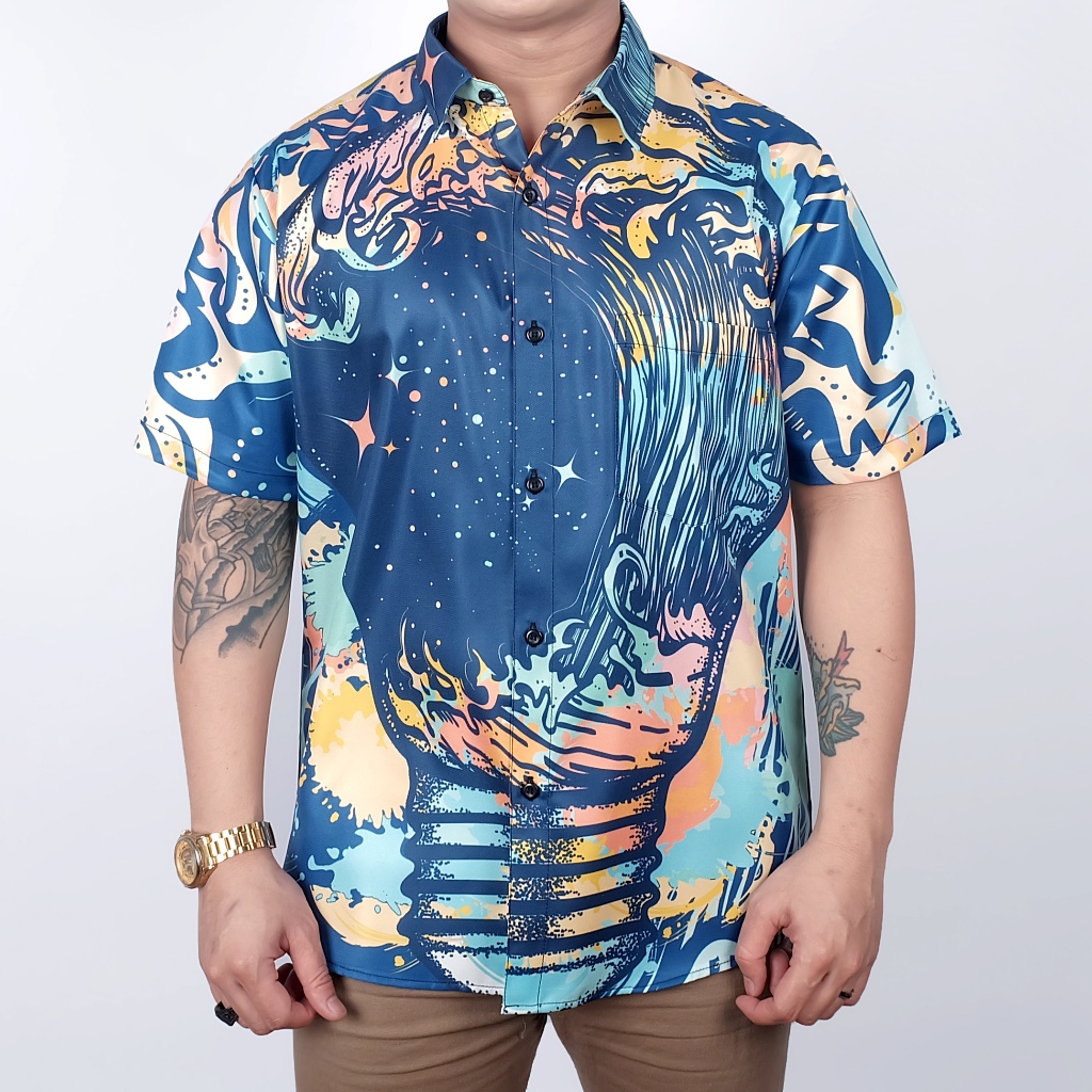 Kemeja Pria Premium | Hem Atasan Kemeja Baju Laki-laki | Kemeja Motif Adventure 16