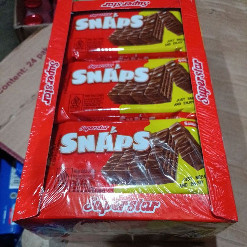 

superstar snap wafer salut cokelat isi 12 bungkus