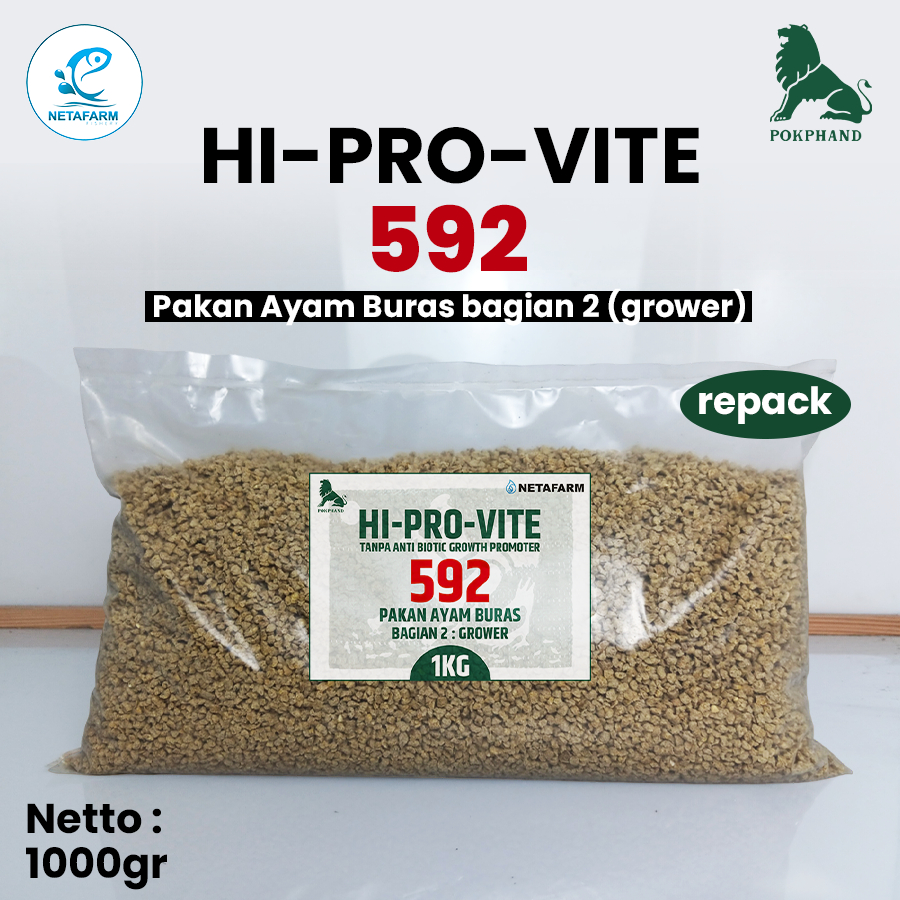 HI-PRO-VITE 592 PAKAN AYAM BURAS Repack 1kg