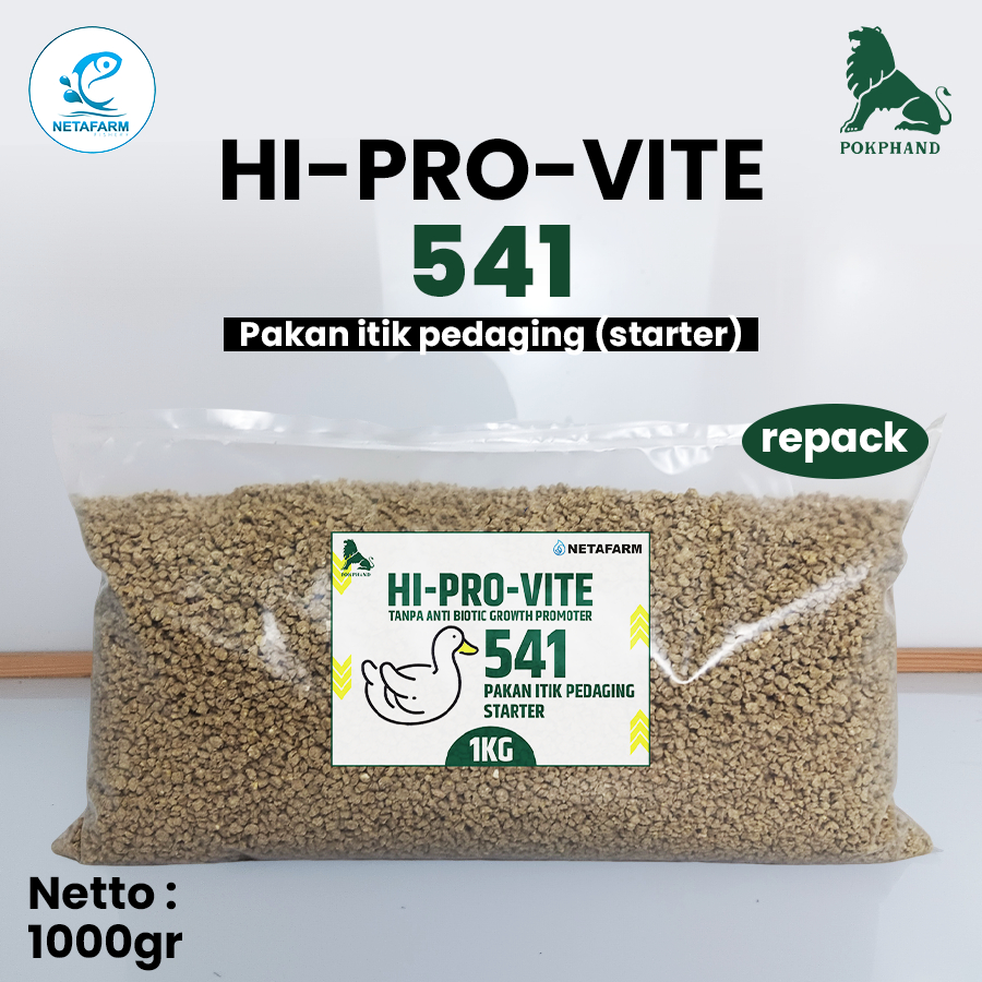 HI-PRO-VITE 541 PAKAN ITIK PEDAGING Repack 1kg