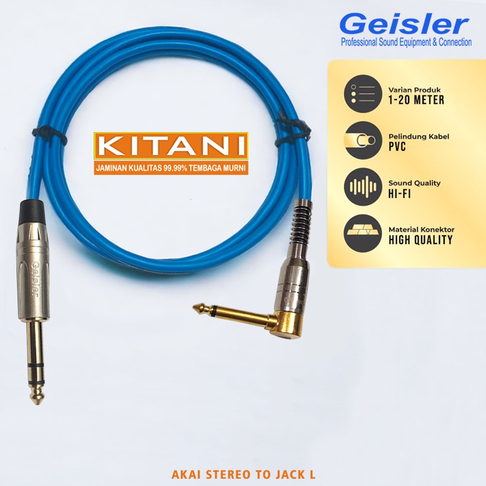 Kabel Audio Kitani/Kabel Mic Jack Akai Stereo to Jack L Mono GEISLER