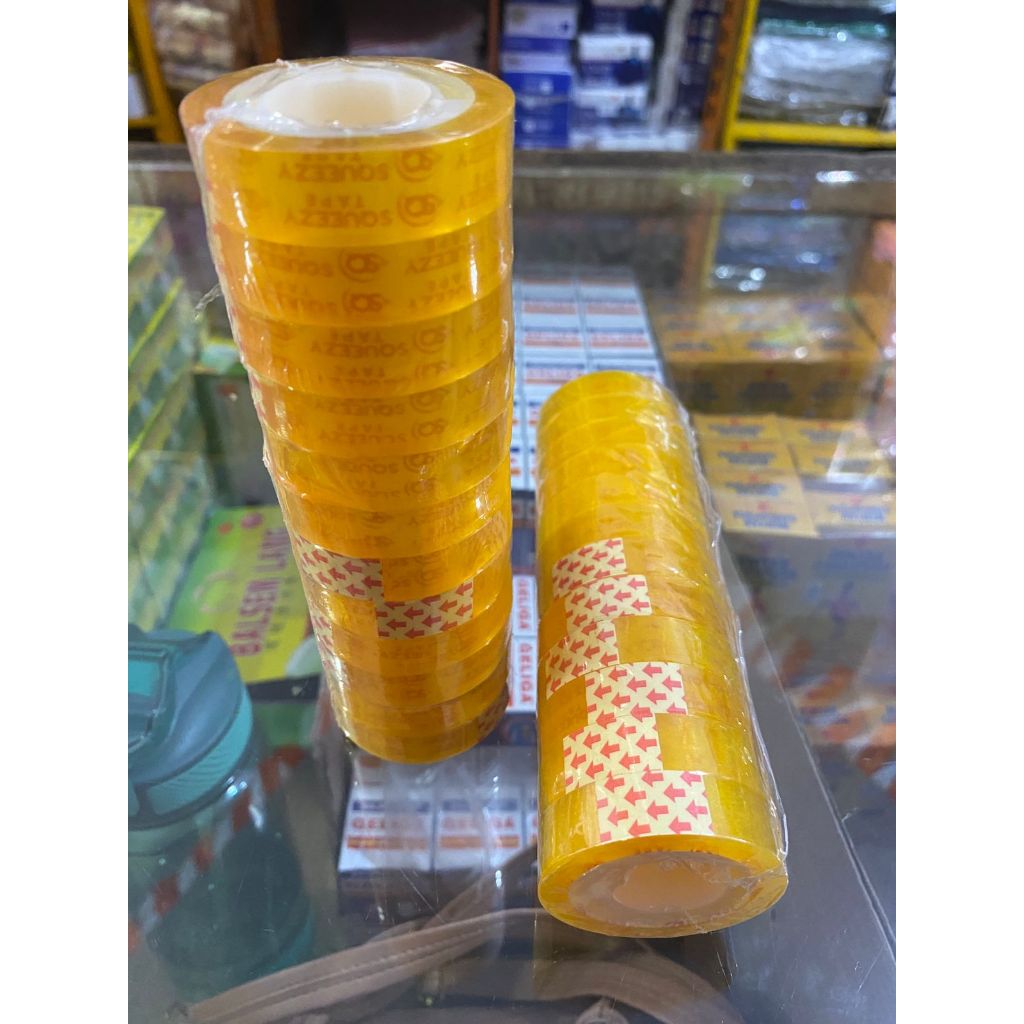 

Isolasi Kado / Isolasi SQUEZZY / Isolasi Kado Tebal 1 Pack -12Pcs