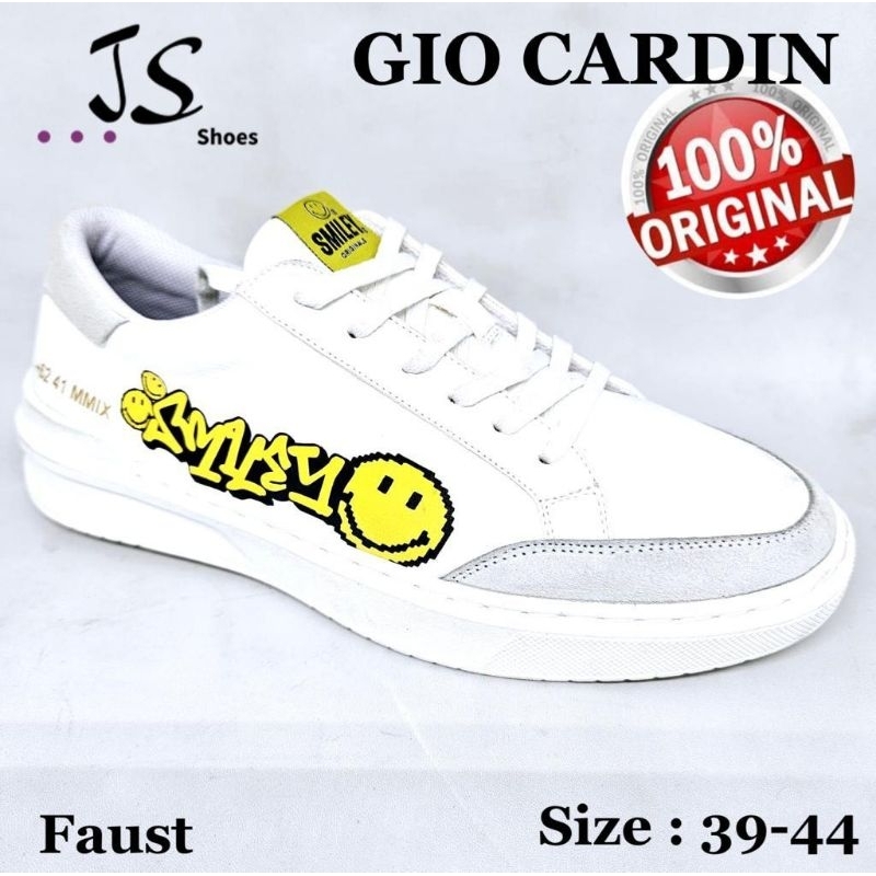 GIO CARDIN FAUST - SEPATU SNEAKERS TALI PRIA DEWASA MERK GIO CARDIN ORIGINAL