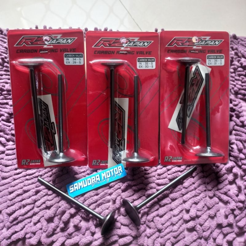 Klep tiger 34 29 5 36 31 batang 5 Klep R2 carbon 35 30 batang 5 klep 34 29 / 5 tiger mp gl cb