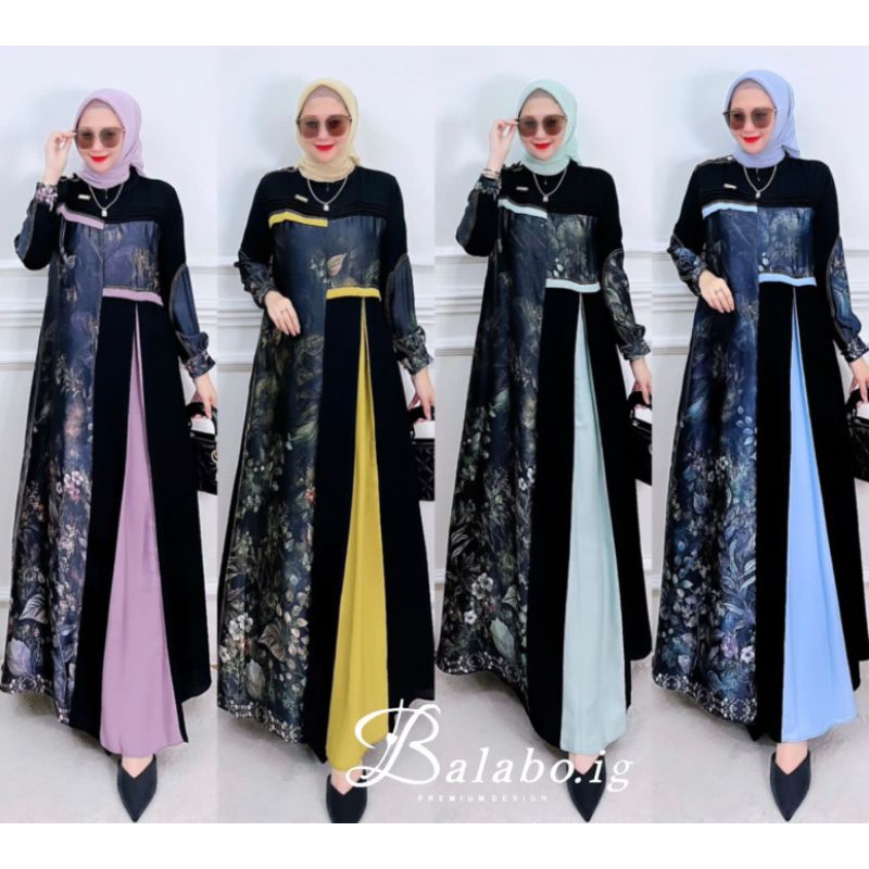 gamis balabo/abaya balabo/gamis premium/gamis butik/gamis mewah