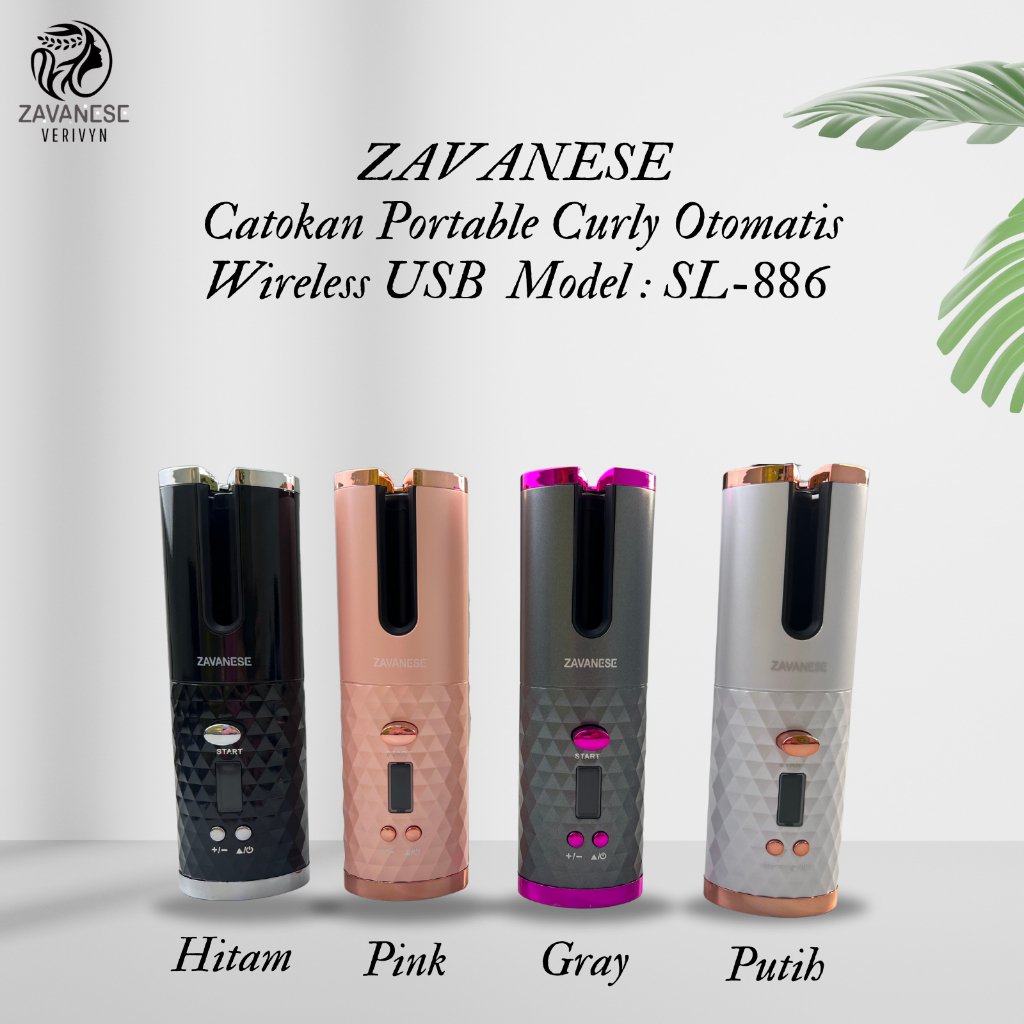 Zavanese Catokan Portable Curly Otomatis Wireless USB SL-886