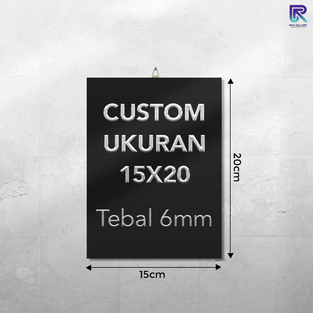 RHA GALLERY Custom 15x20 Hiasan Dinding Satuan Foto Keluarga Wedding Wisuda Poster Kayu Walldecor