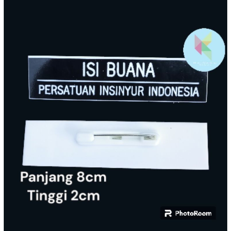 

papan nama Namtag nama dada grafir