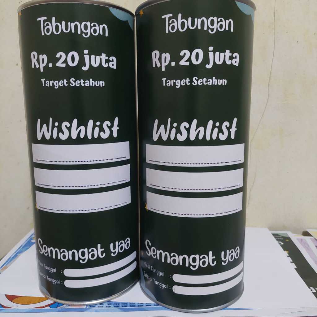 Celengan Target 20 Juta 1 Tahun Pecahan 100k 20k 50k Jumbo Buka Tutup dan Permanen xl