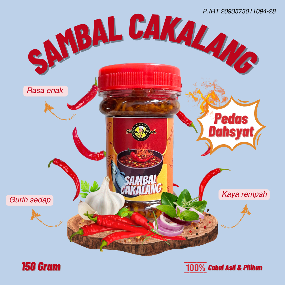 

SambelSamNawi - Sambal Pedas Dahsyat dan Nikmat, Sambal Baby Cumi, Sambal Ikan Peda, Sambal Ikan Asin Jambal, Sambal Cakalang, Oseng Baby Cumii Pete - Botol 150 gr