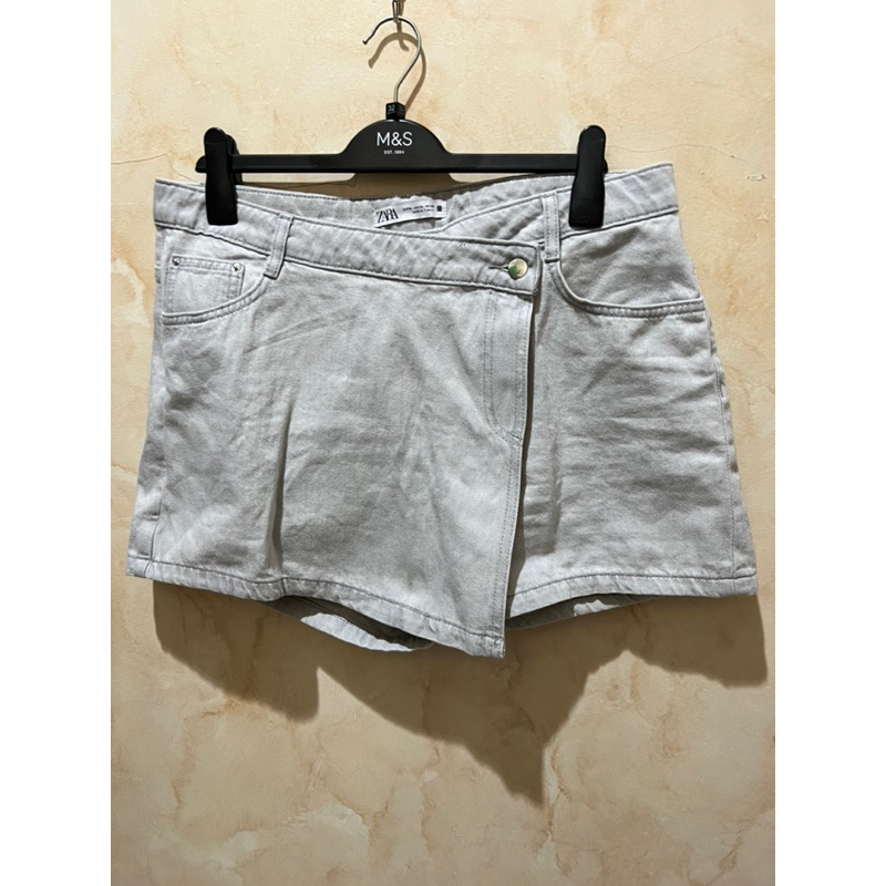 zara denim skort