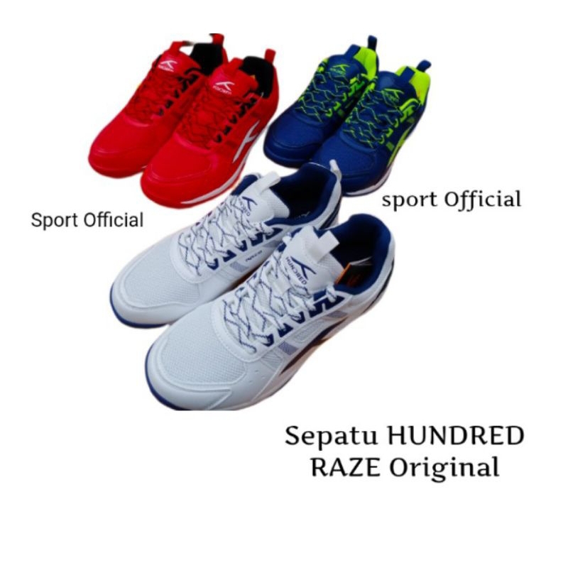 Sepatu Badminton HUNDRED / sepatu HUNDRED Raze Original