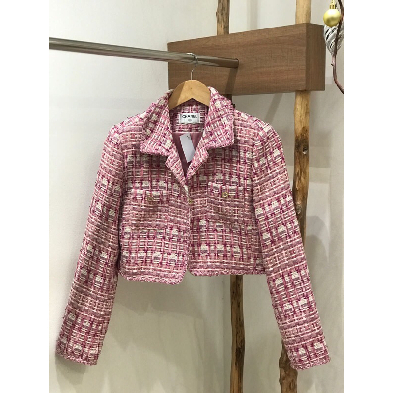 blazer tweed pink