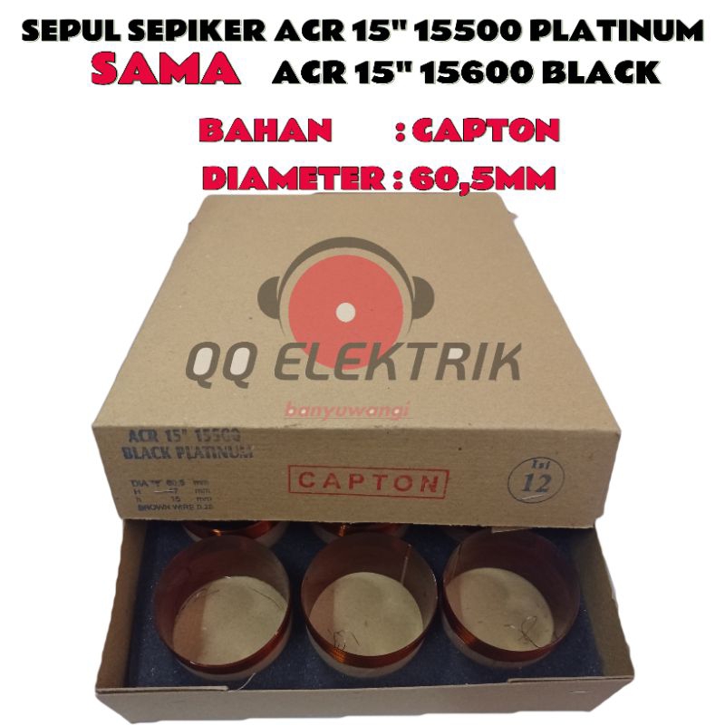 SEPUL SEPIKER ACR 15500 PLATINUM / 15600 BLACK BAHAN CAPTON