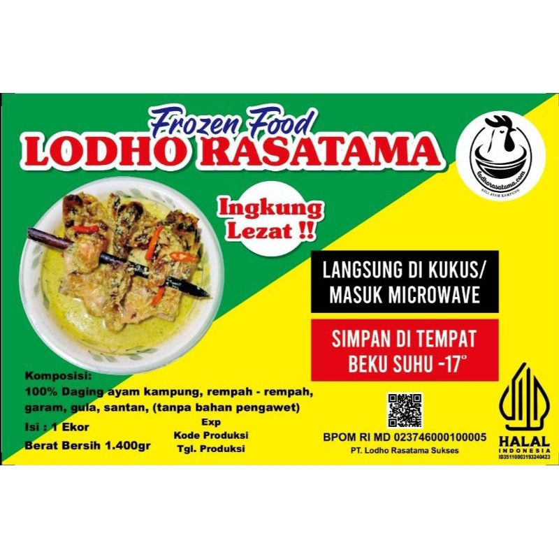 

Ayam Lodho Ungkep BPOM RI & Halal