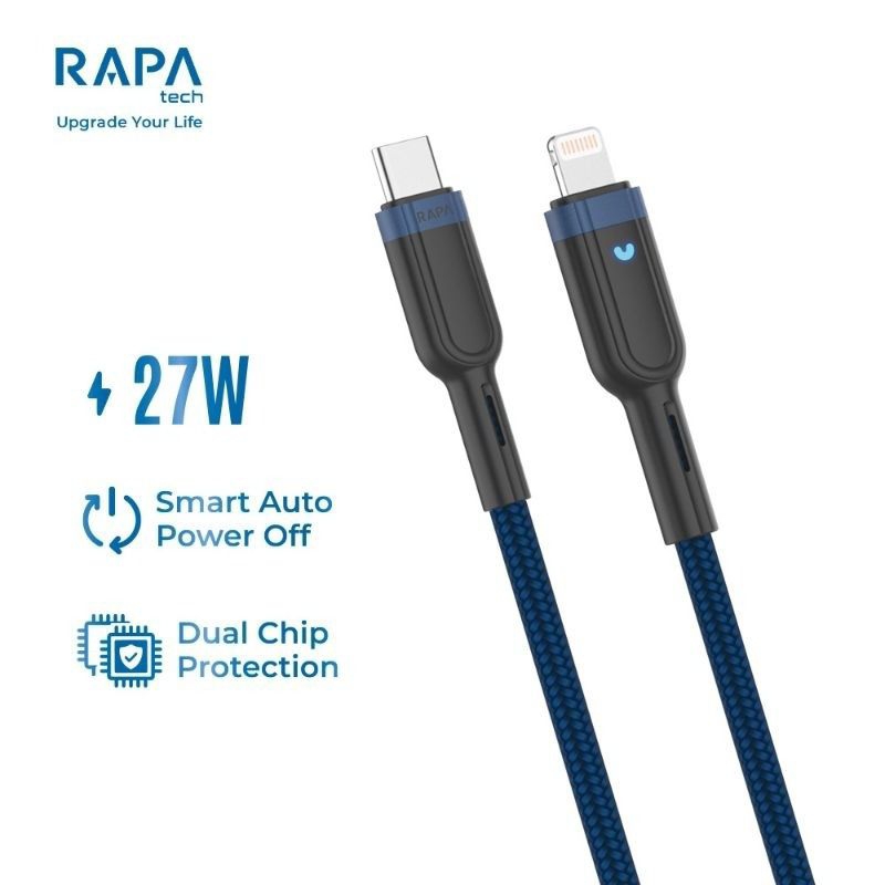 RAPAtech DC1104 Line Off USB-C to lightning 27W SMART AUTO POWER OFF CABLE