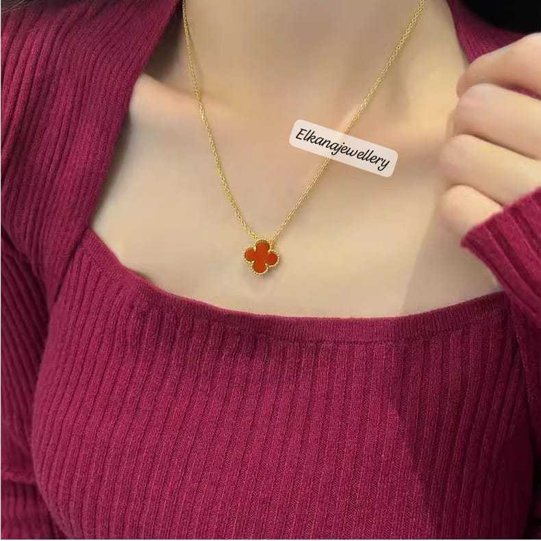 KALUNG TITANIUM BUNGA SEMANGGI WARNA 12MM BOLAK BALIK ANTI LUNTUR & ANTI KARAT (COD)