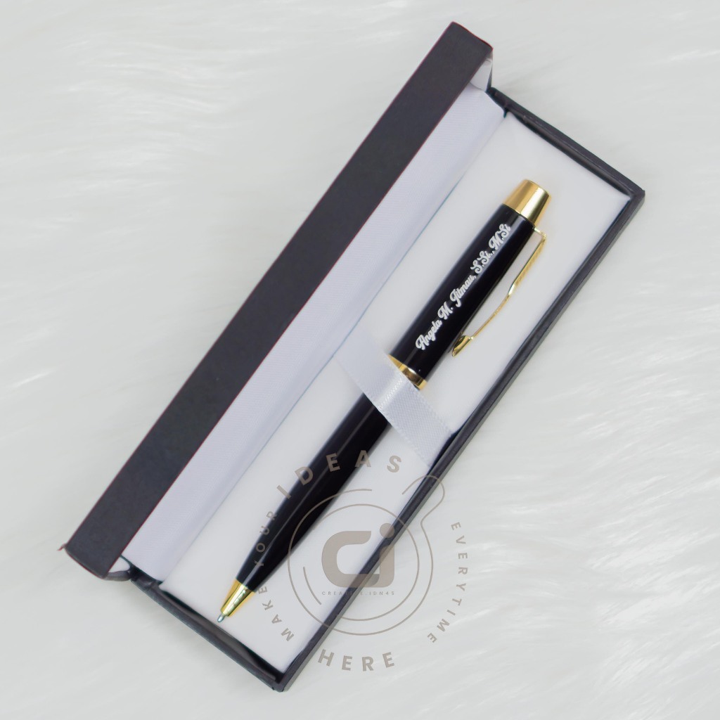 

Pulpen Custom Ekslusif Nama dan Logo + Hardbox Premium