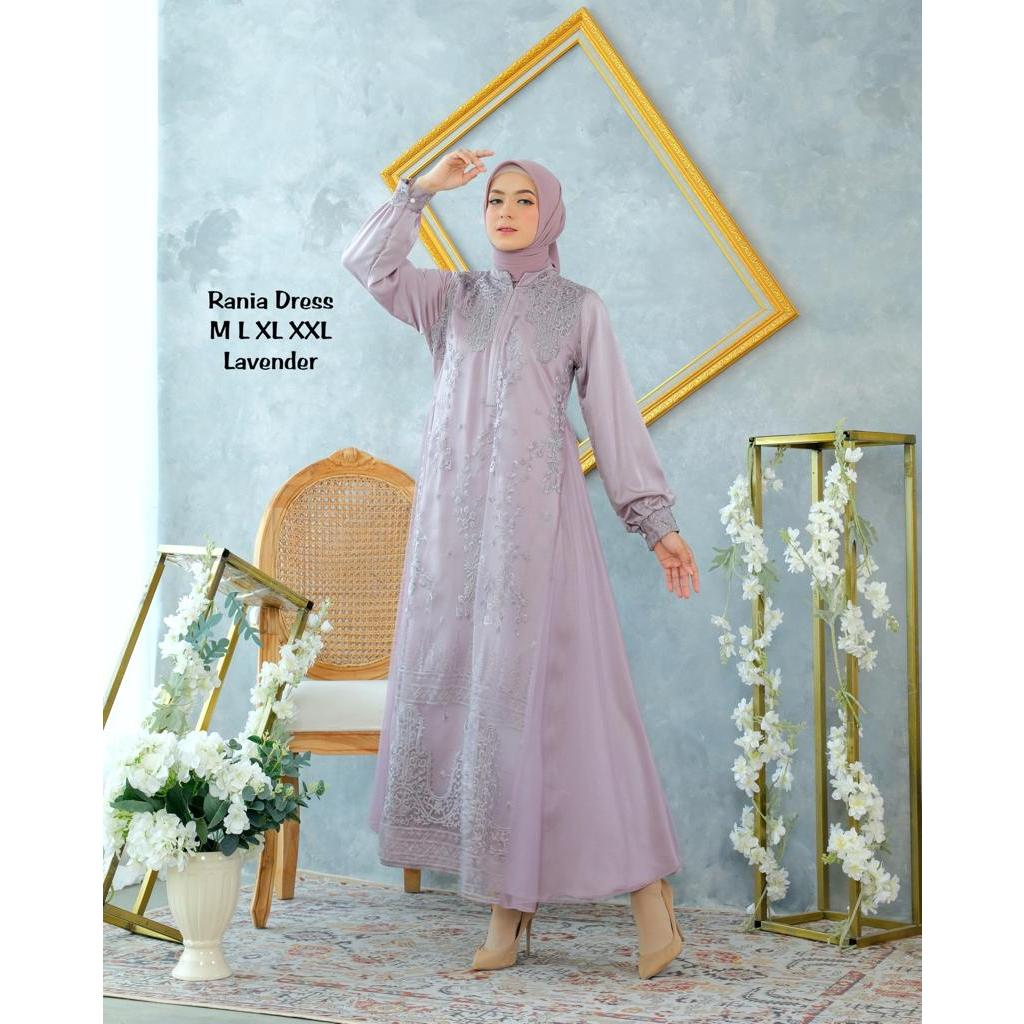 Dress Kondangan Elegan Wedding Kekinian Busui Friendly - Renia By Minara