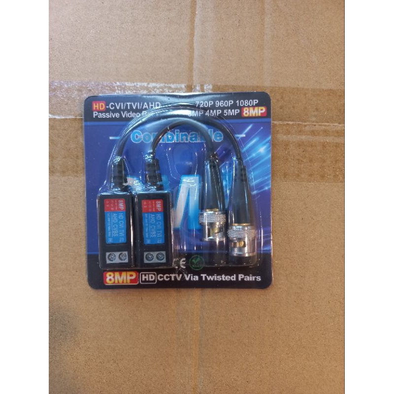 Video Balun Cctv 1MP-8MP AHD/CVI/TVI/CVBS