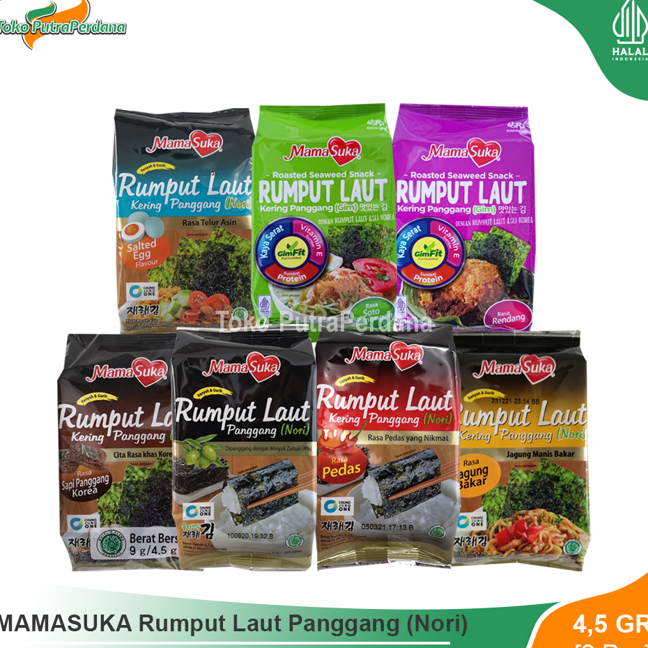

(COD )NEW_PRODUCT MAMASUKA Rumput Laut Panggang (2 x 4,5gr)