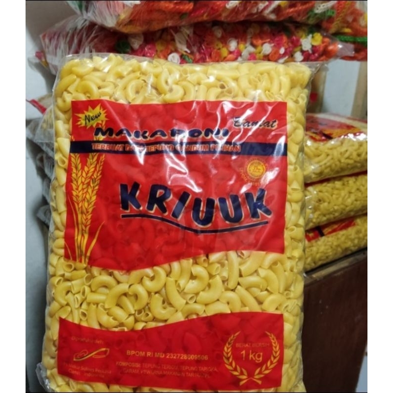 

MAKARONI MENTAH / MAKARONI KRIUUK KUNING 1 KG / MAKRONI BANTET