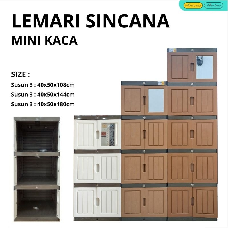 LEMARI SINCANA MINI KACA