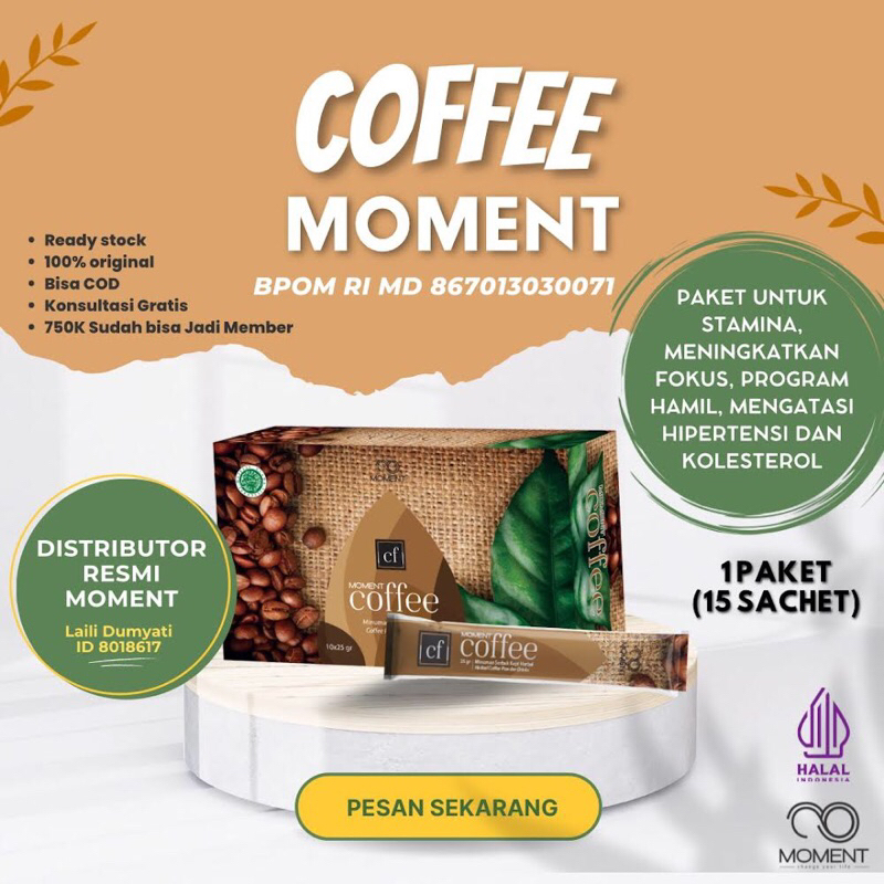 

( ORIGINAL 100% ) COFFEE MOMENT- KOPI KESEHATAN - HERBAL