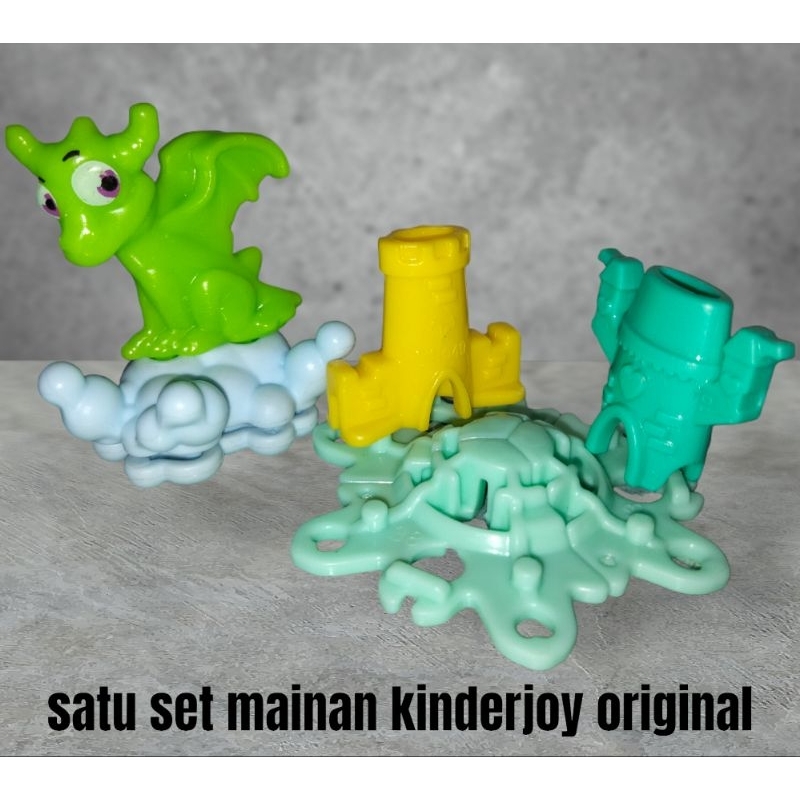 Mainan kinder joy koleksi mainan figur kinder joy figur naga figur kastil