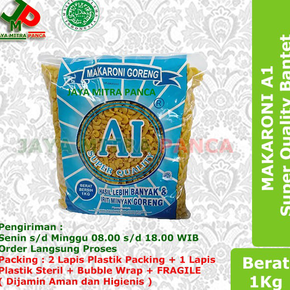 

COD✔️ MAKARONI BANTET A1 Biru Goreng Metah Super Premium Quality 1Kg EXP Sep 2024