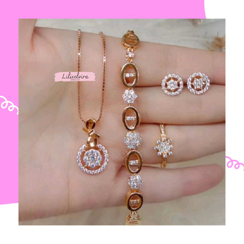 set perhiasan titanium asli