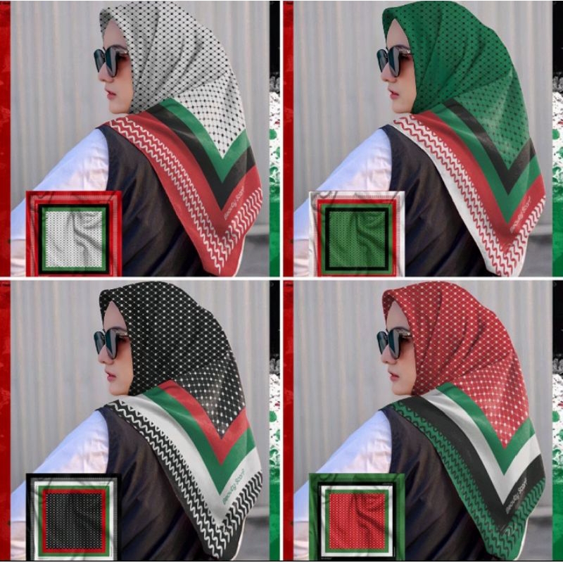 READY (SIAP KIRIM) Kerudung Segiempat Palestina | Jilbab Segi Empat Palestina | Kerudung Segi Empat 