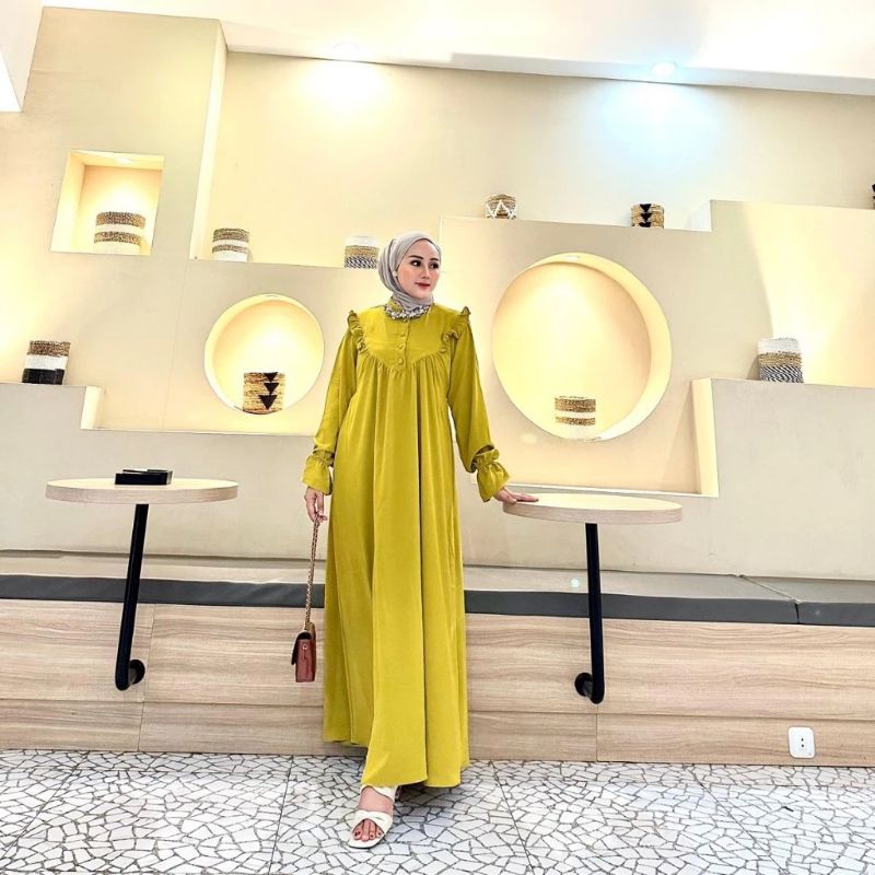 gamis crinkle airflow arina dress polos