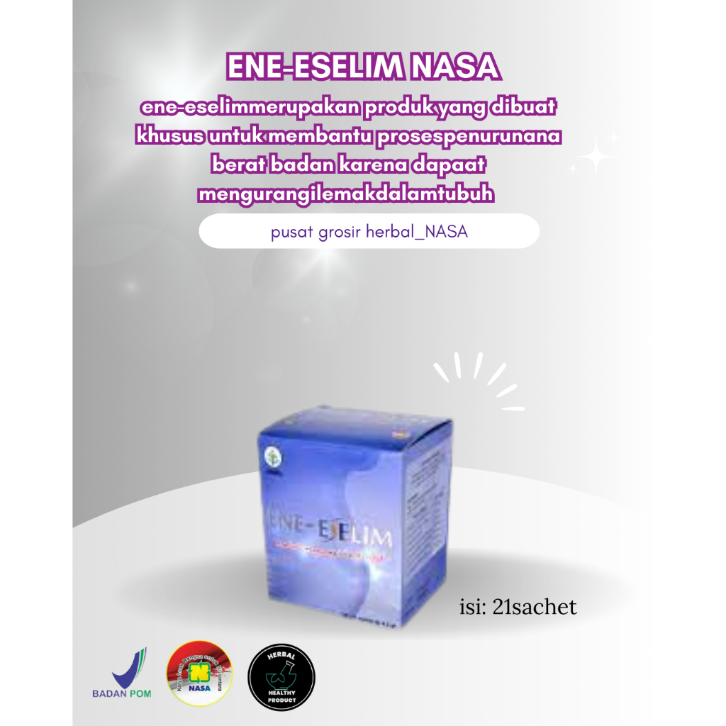 ENE-ESLIM Obat Herbal Pelangsing Alami Terbaik Original NASA BPOM