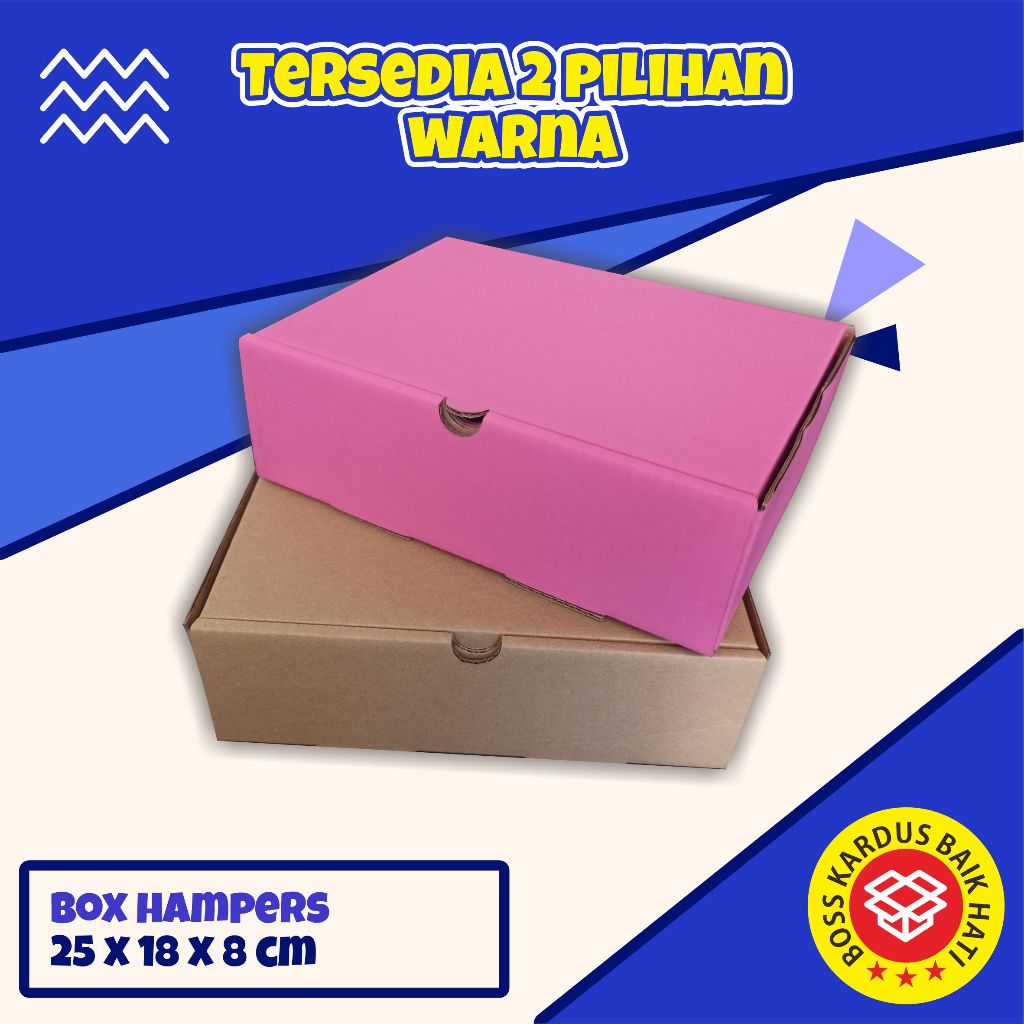 

Kardus Box Hampers Die Cut ukuran25x18x8 cm