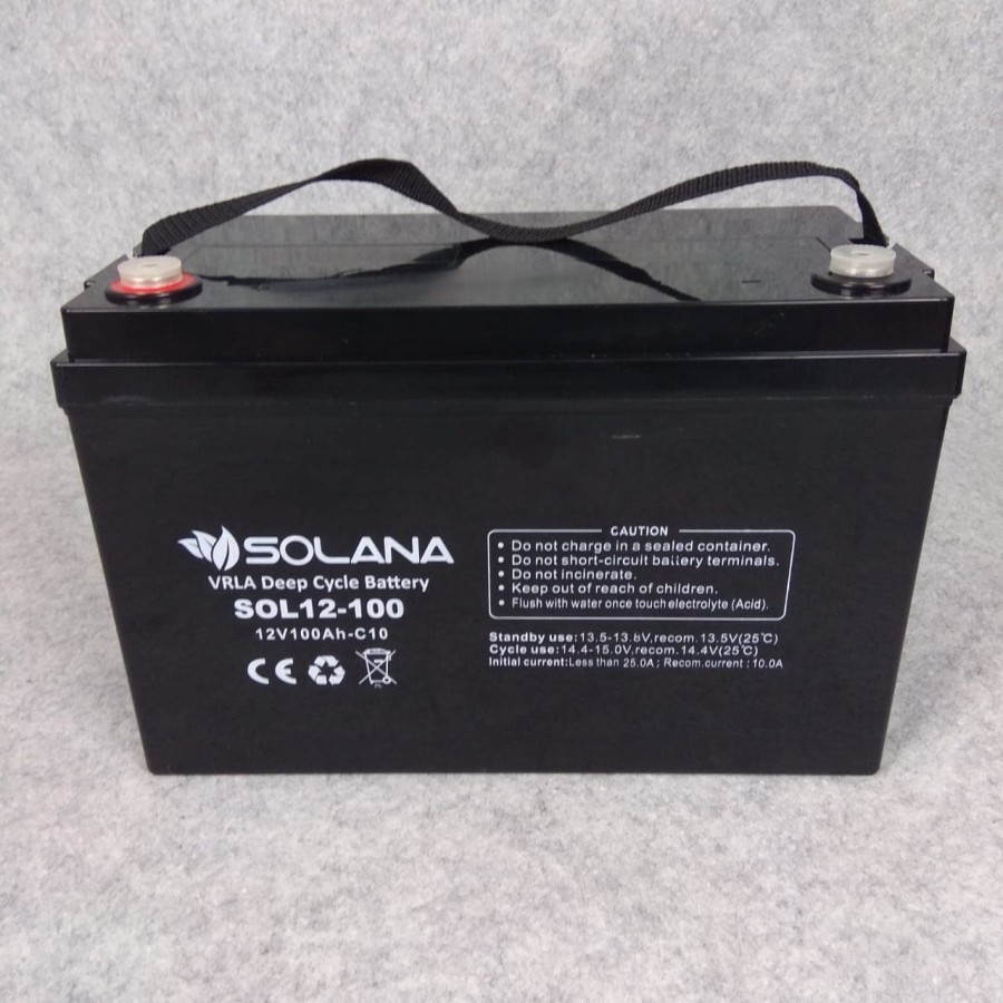 SOLANA BATERAI AKI VRLA100AH 12V 100AH BATERAI SOLAR PANEL