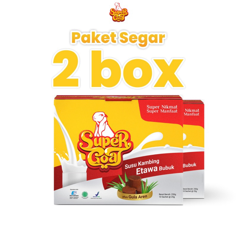 

Supergoat Gula Aren 2 BOX Susu Kambing Etawa Bubuk