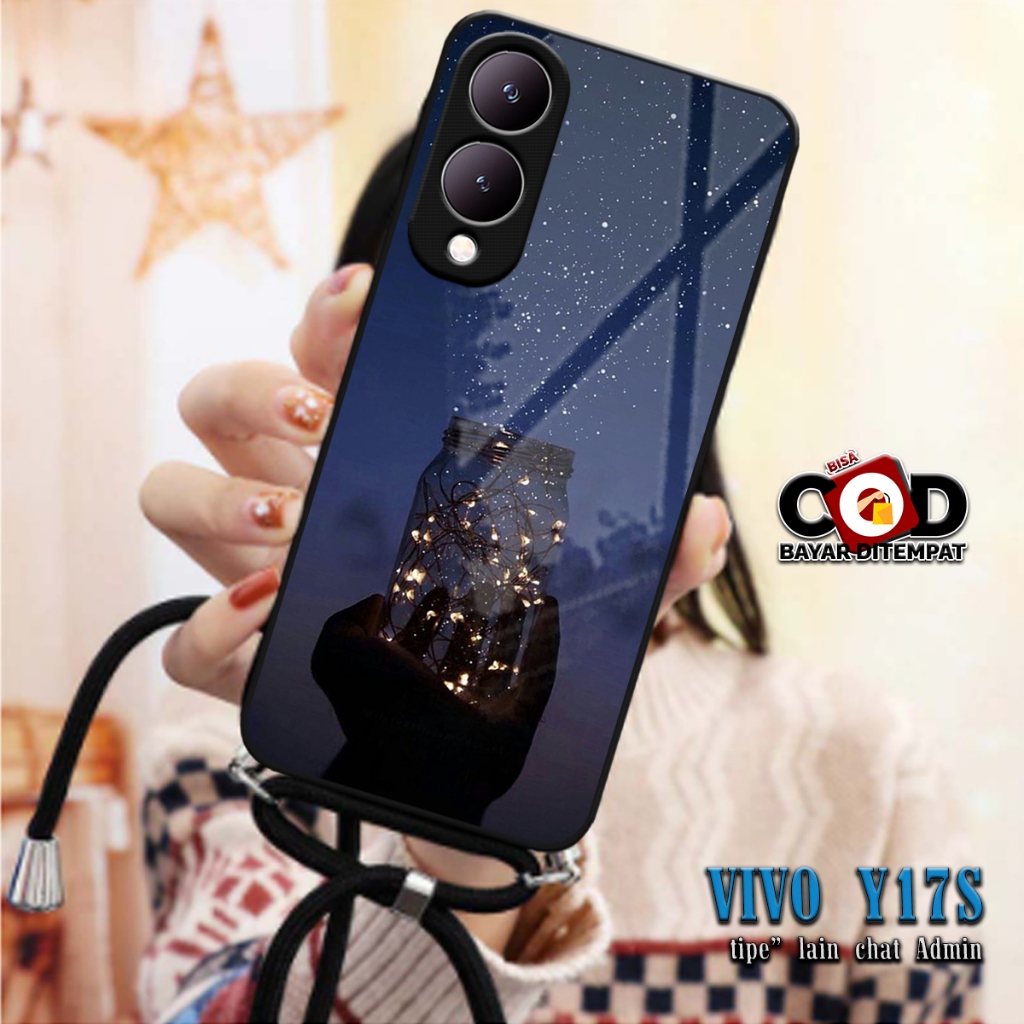 SOFTCASE KILAU + Tali CASE SILIKON VIVO Y17S Y17 S SLING KACA | MC806 | PRO CAMERA CASE SILICON MAN 