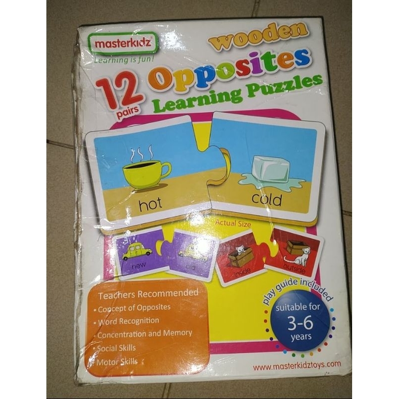 mainan edukasi kayu puzzle preloved