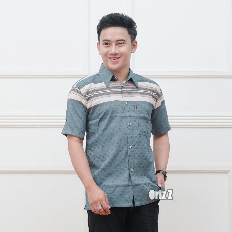 KEMEJA PRIA DEWASA HEM PRIA LENGAN PENDEk KEMEJA GARIS CASSUAL KEMEJA KOTAK PRIA DEWASA