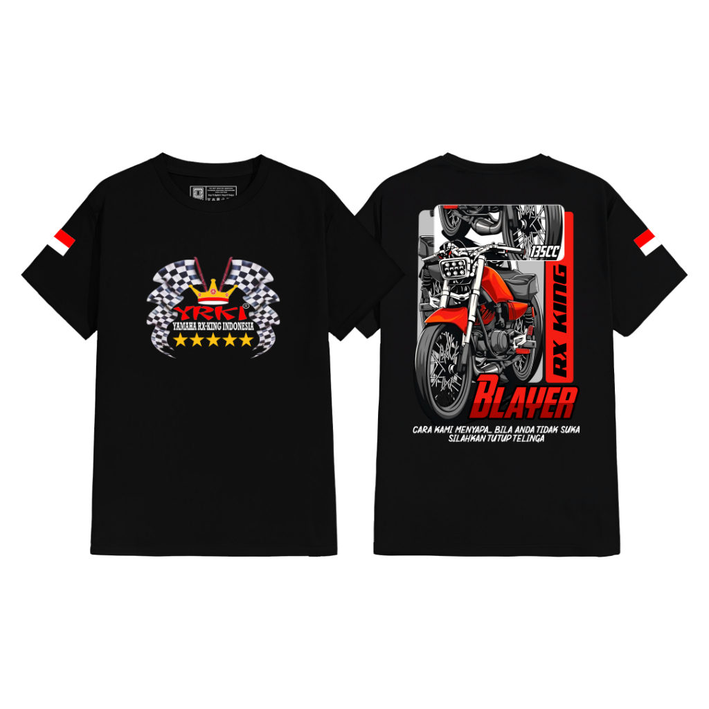 Baju Kaos Pria / Kaos Rx King / Kaos Yamaha  / Kaos Yrki Yamaha Rx King Indonesia - Kaos Lengan Pend