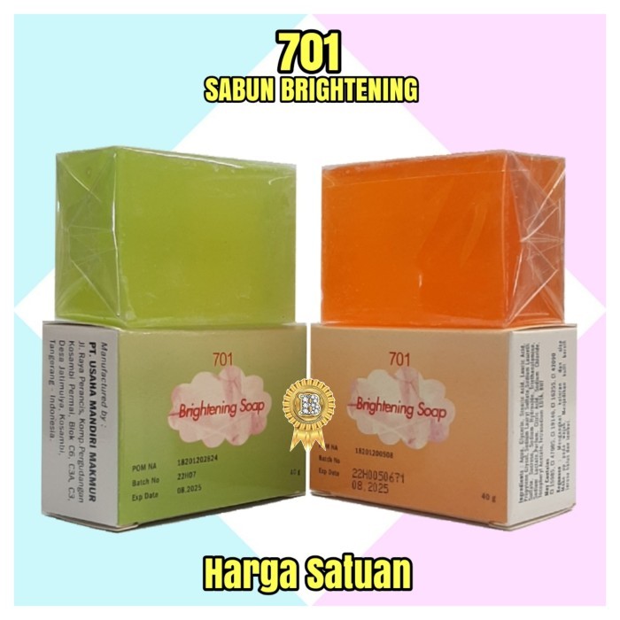 701 Brightening Soap 40gr Orange / Hijau Sabun Batang