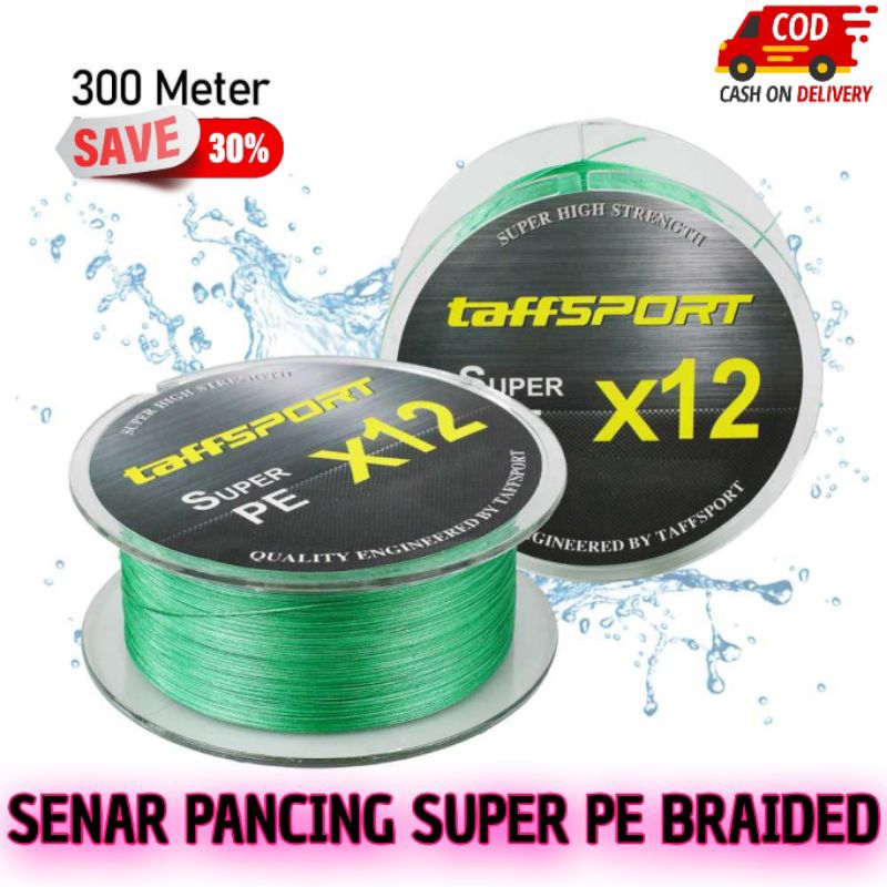 Senar Pancing Kecil Super Kuat Impor / Senar Pancing Super PE Braided 300M - X12